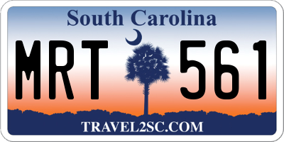 SC license plate MRT561