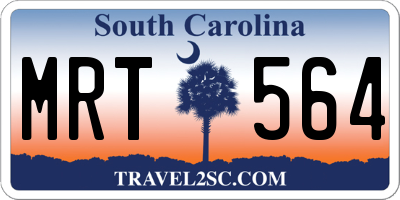 SC license plate MRT564