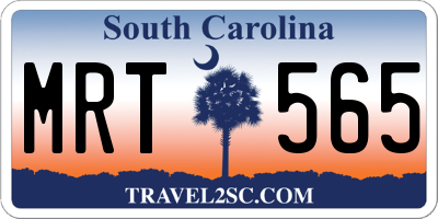 SC license plate MRT565