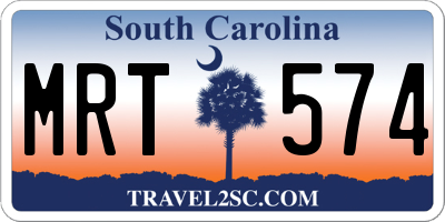 SC license plate MRT574