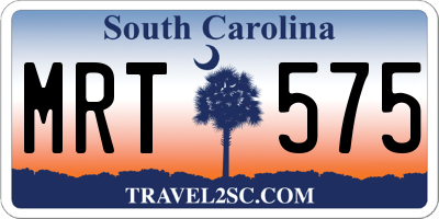 SC license plate MRT575