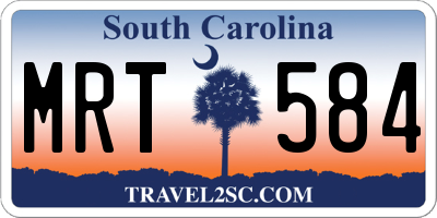 SC license plate MRT584