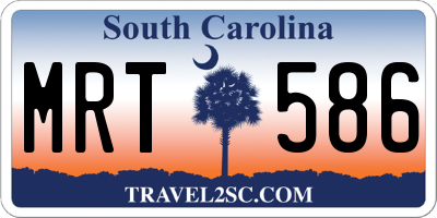 SC license plate MRT586