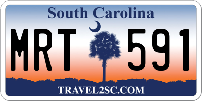 SC license plate MRT591