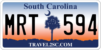 SC license plate MRT594