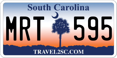SC license plate MRT595
