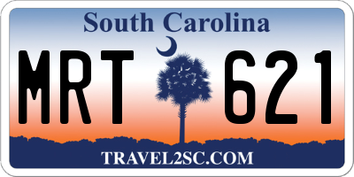 SC license plate MRT621
