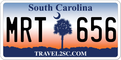 SC license plate MRT656