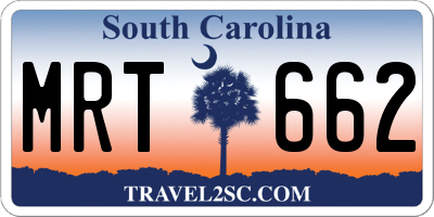SC license plate MRT662