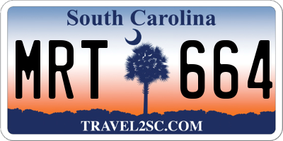 SC license plate MRT664