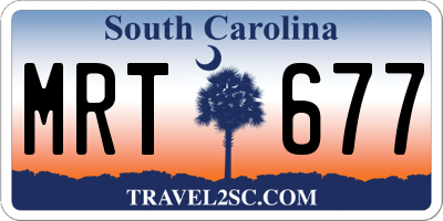 SC license plate MRT677