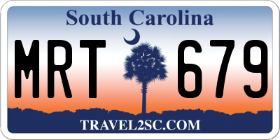 SC license plate MRT679