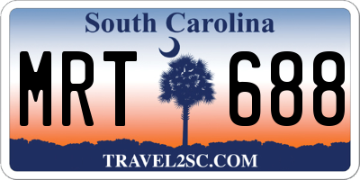 SC license plate MRT688