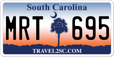 SC license plate MRT695