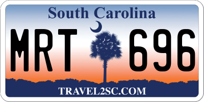SC license plate MRT696