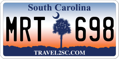 SC license plate MRT698