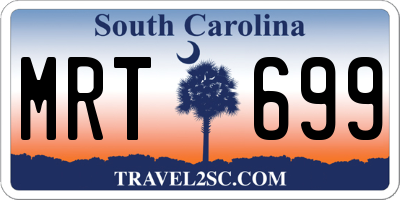 SC license plate MRT699