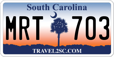 SC license plate MRT703
