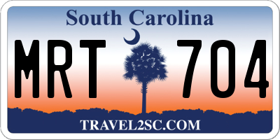 SC license plate MRT704