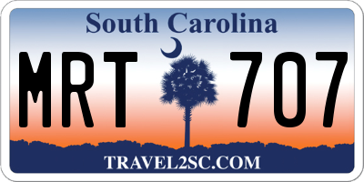 SC license plate MRT707