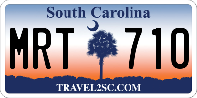 SC license plate MRT710