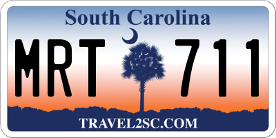 SC license plate MRT711