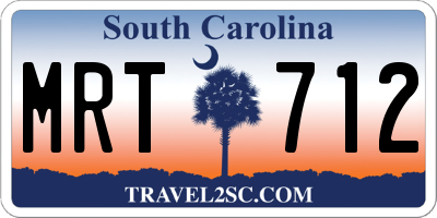 SC license plate MRT712