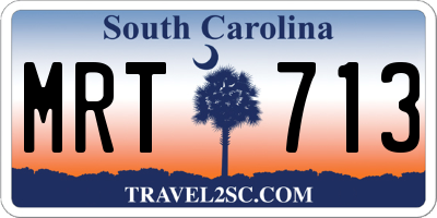 SC license plate MRT713