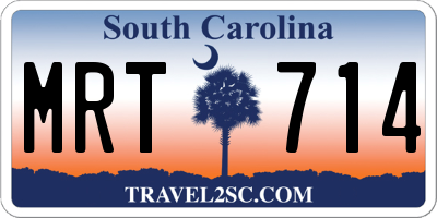 SC license plate MRT714