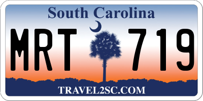 SC license plate MRT719