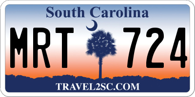 SC license plate MRT724