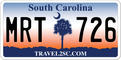 SC license plate MRT726