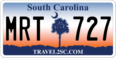 SC license plate MRT727