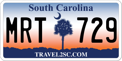 SC license plate MRT729