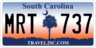 SC license plate MRT737