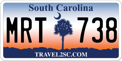 SC license plate MRT738