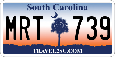 SC license plate MRT739