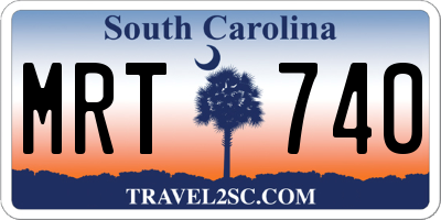 SC license plate MRT740