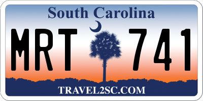 SC license plate MRT741