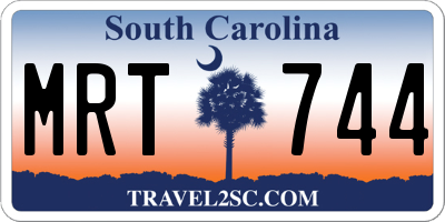 SC license plate MRT744