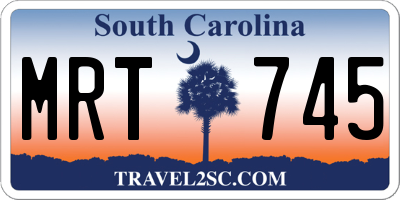 SC license plate MRT745