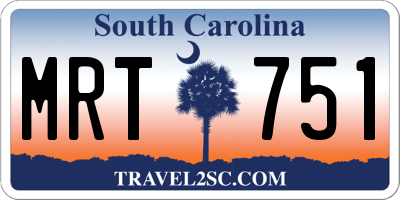 SC license plate MRT751