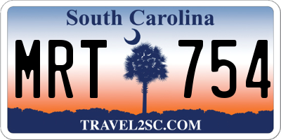 SC license plate MRT754