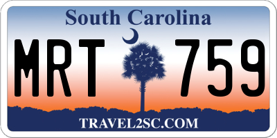 SC license plate MRT759