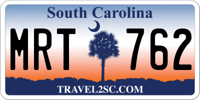 SC license plate MRT762