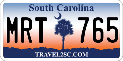 SC license plate MRT765