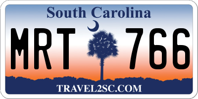 SC license plate MRT766