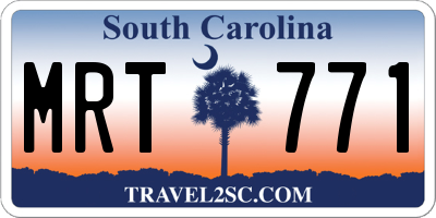 SC license plate MRT771
