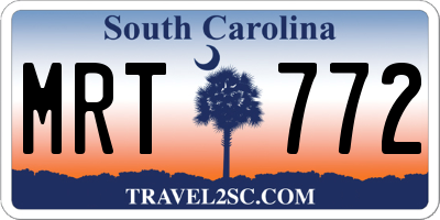 SC license plate MRT772