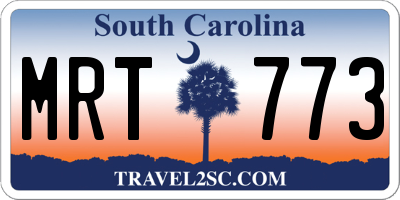 SC license plate MRT773